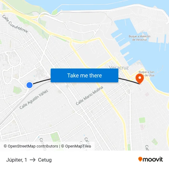 Júpiter, 1 to Cetug map