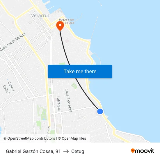Gabriel Garzón Cossa, 91 to Cetug map