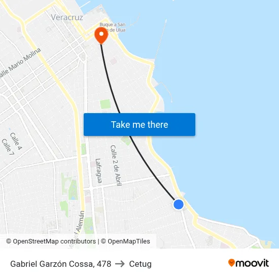 Gabriel Garzón Cossa, 478 to Cetug map