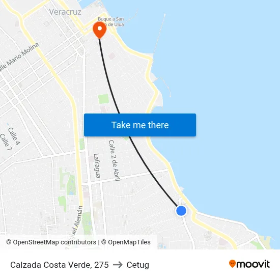 Calzada Costa Verde, 275 to Cetug map