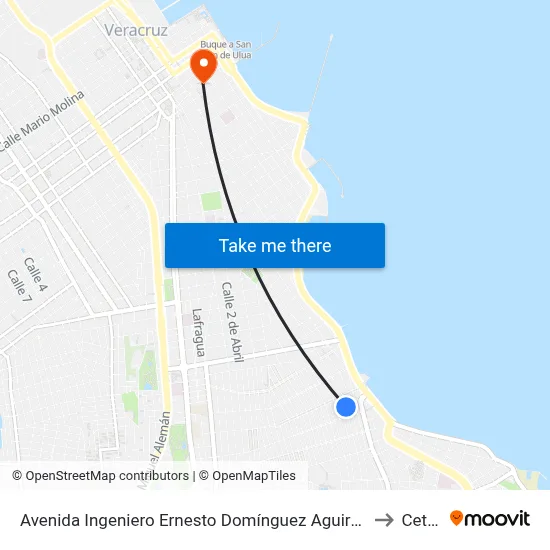 Avenida Ingeniero Ernesto Domínguez Aguirre, 480 to Cetug map