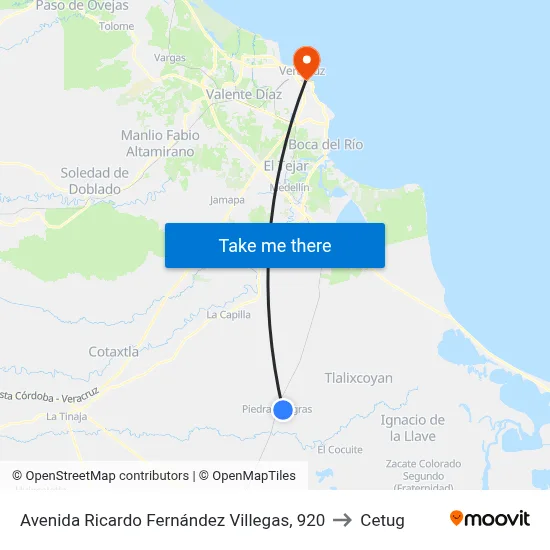Avenida Ricardo Fernández Villegas, 920 to Cetug map