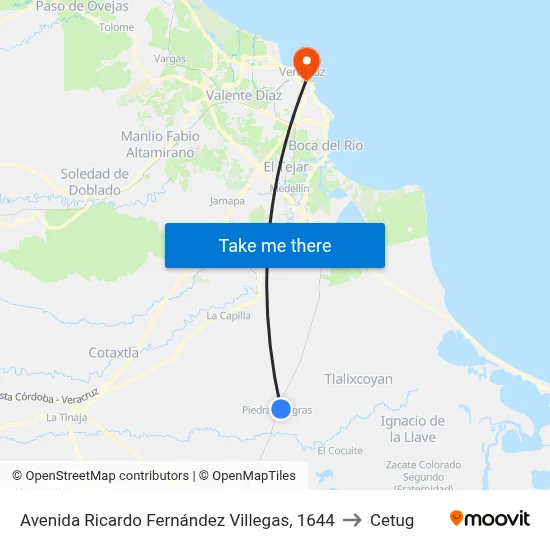 Avenida Ricardo Fernández Villegas, 1644 to Cetug map