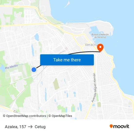 Azalea, 157 to Cetug map