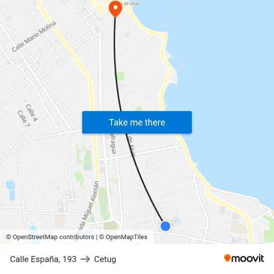 Calle España, 193 to Cetug map