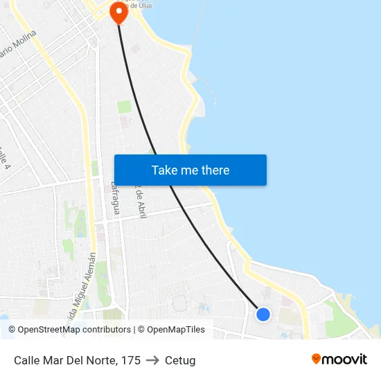 Calle Mar Del Norte, 175 to Cetug map