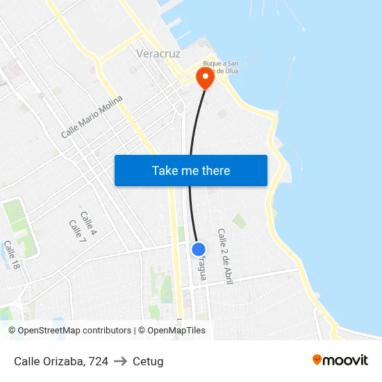 Calle Orizaba, 724 to Cetug map
