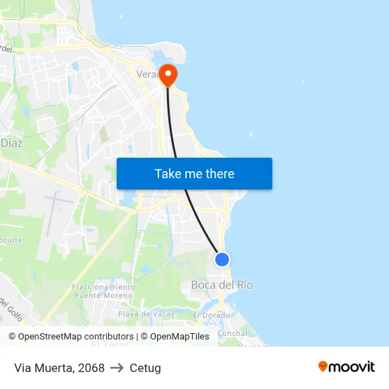 Via Muerta, 2068 to Cetug map