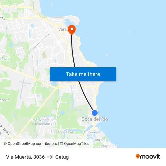 Via Muerta, 3036 to Cetug map