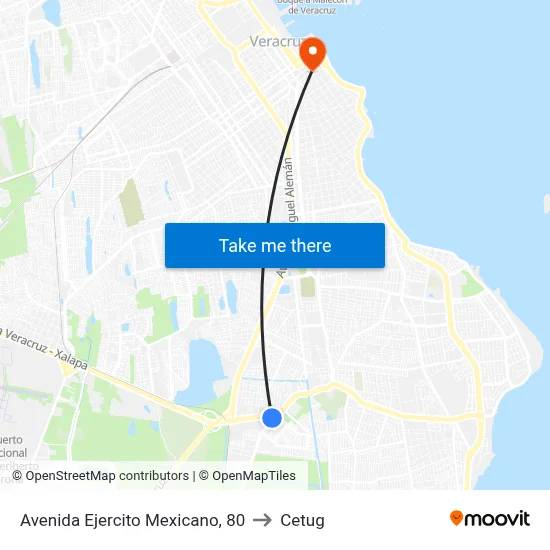 Avenida Ejercito Mexicano, 80 to Cetug map