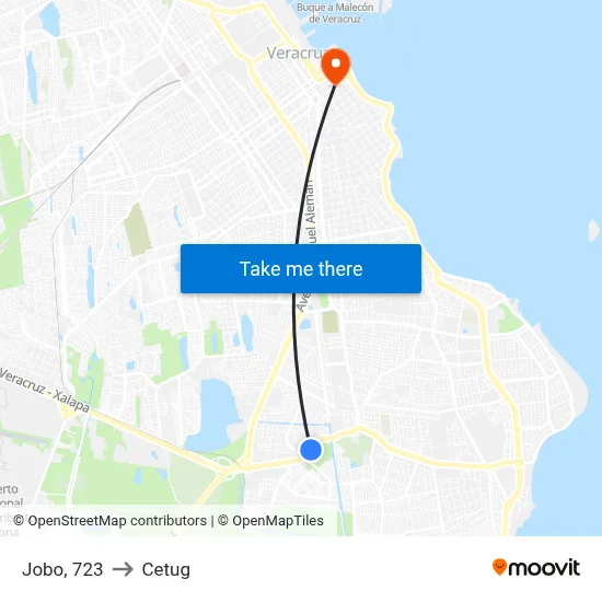 Jobo, 723 to Cetug map