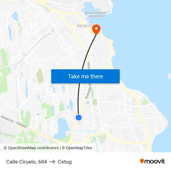Calle Ciruelo, 684 to Cetug map