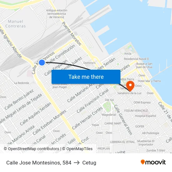Calle Jose Montesinos, 584 to Cetug map