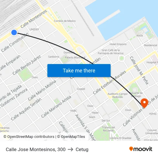 Calle Jose Montesinos, 300 to Cetug map