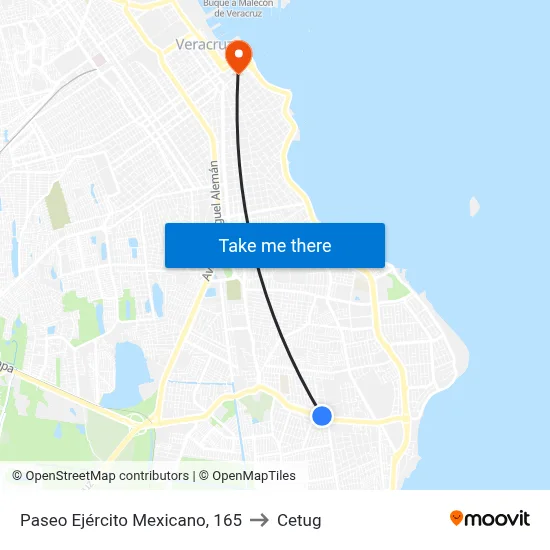 Paseo Ejército Mexicano, 165 to Cetug map