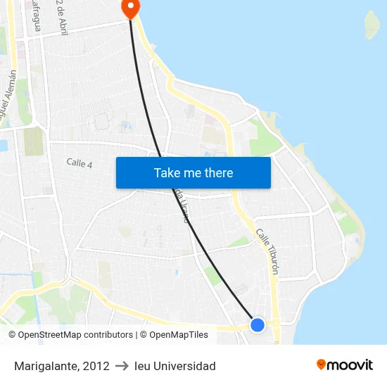 Marigalante, 2012 to Ieu Universidad map