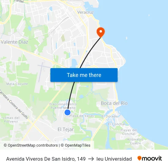 Avenida Viveros De San Isidro, 149 to Ieu Universidad map