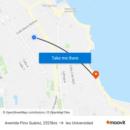 Avenida Pino Suárez, 2525bis to Ieu Universidad map