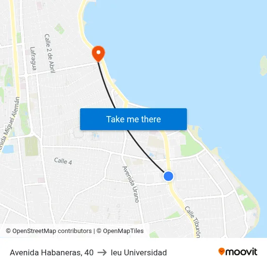 Avenida Habaneras, 40 to Ieu Universidad map