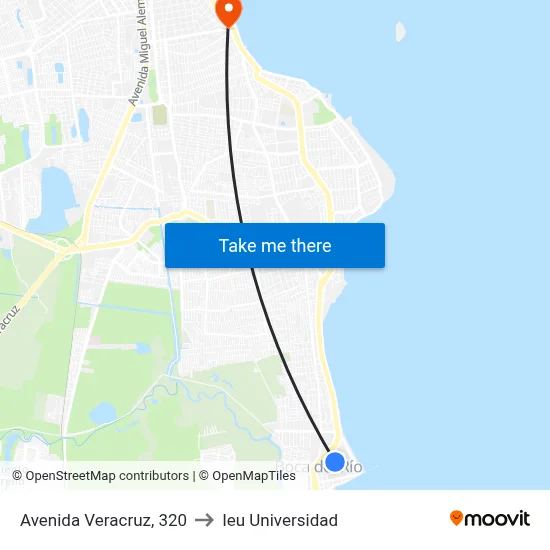Avenida Veracruz, 320 to Ieu Universidad map