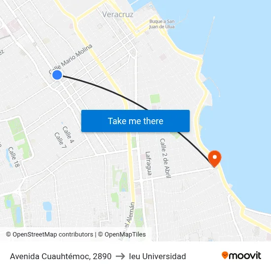 Avenida Cuauhtémoc, 2890 to Ieu Universidad map