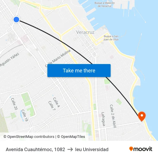 Avenida Cuauhtémoc, 1082 to Ieu Universidad map