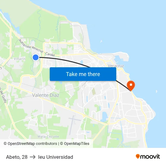 Abeto, 28 to Ieu Universidad map