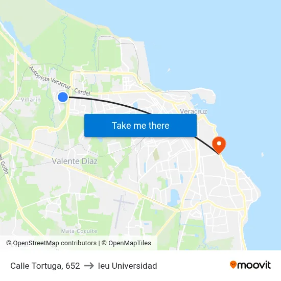 Calle Tortuga, 652 to Ieu Universidad map