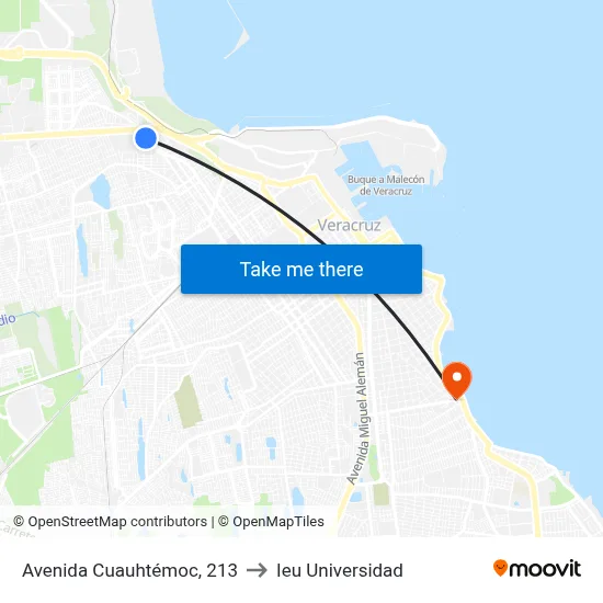 Avenida Cuauhtémoc, 213 to Ieu Universidad map