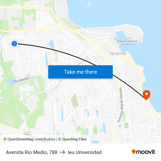 Avenida Río Medio, 788 to Ieu Universidad map