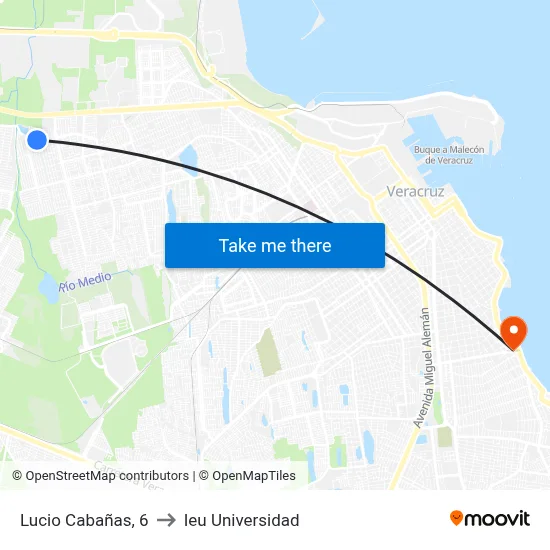 Lucio Cabañas, 6 to Ieu Universidad map