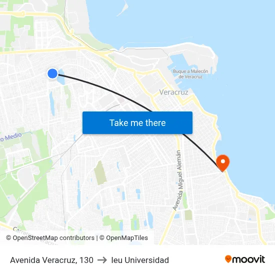 Avenida Veracruz, 130 to Ieu Universidad map