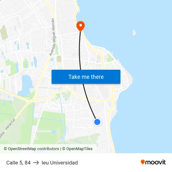 Calle 5, 84 to Ieu Universidad map