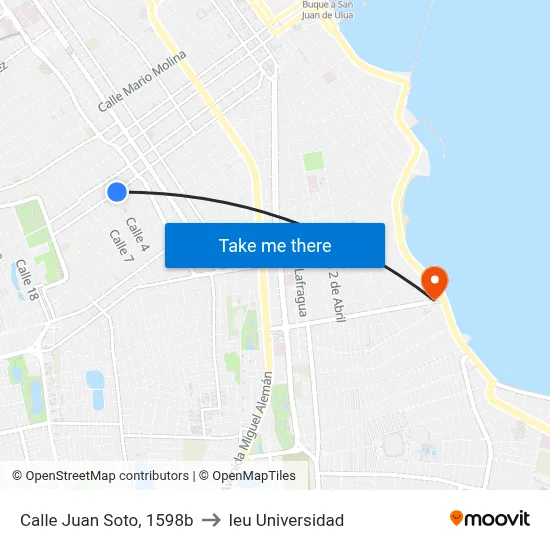 Calle Juan Soto, 1598b to Ieu Universidad map
