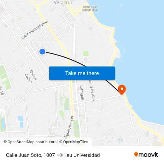Calle Juan Soto, 1007 to Ieu Universidad map