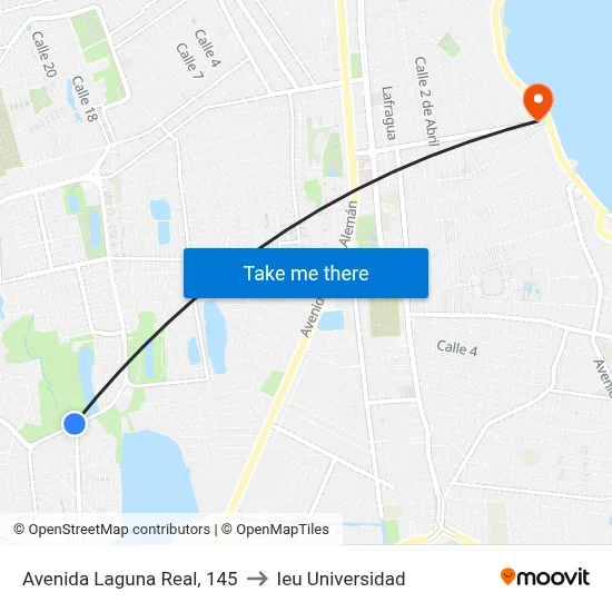 Avenida Laguna Real, 145 to Ieu Universidad map