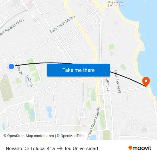 Nevado De Toluca, 41a to Ieu Universidad map