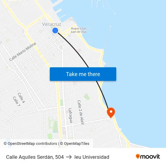 Calle Aquiles Serdán, 504 to Ieu Universidad map