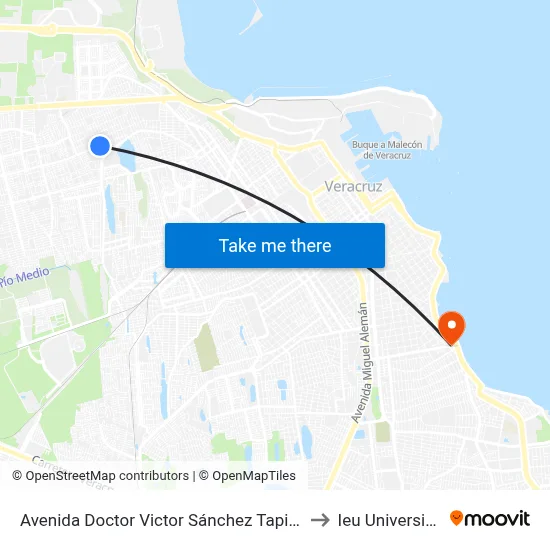 Avenida Doctor Victor Sánchez Tapia, 495 to Ieu Universidad map