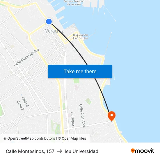 Calle Montesinos, 157 to Ieu Universidad map