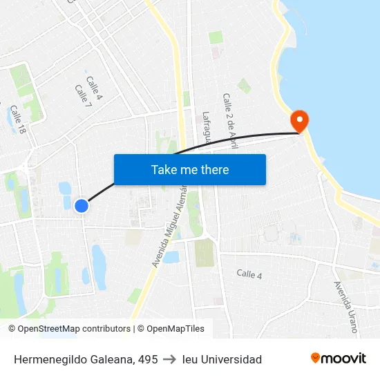 Hermenegildo Galeana, 495 to Ieu Universidad map