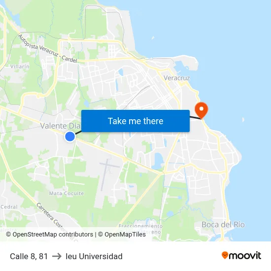 Calle 8, 81 to Ieu Universidad map