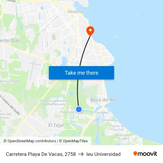 Carretera Playa De Vacas, 2758 to Ieu Universidad map