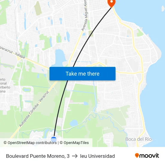 Boulevard Puente Moreno, 3 to Ieu Universidad map