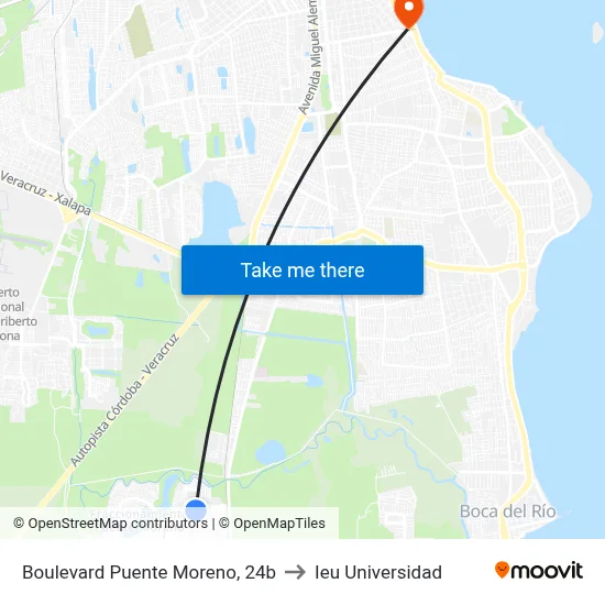 Boulevard Puente Moreno, 24b to Ieu Universidad map