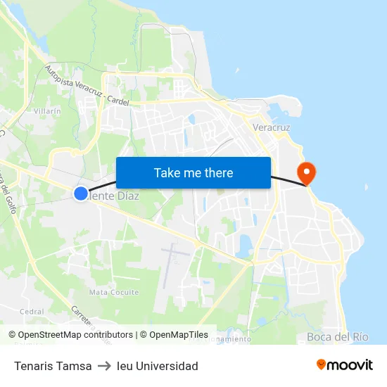 Tenaris Tamsa to Ieu Universidad map