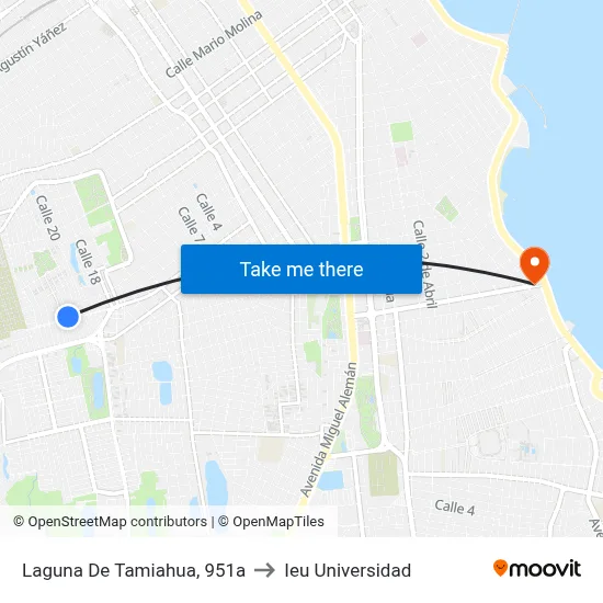 Laguna De Tamiahua, 951a to Ieu Universidad map