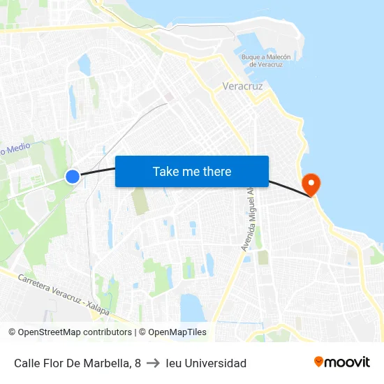 Calle Flor De Marbella, 8 to Ieu Universidad map