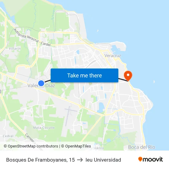 Bosques De Framboyanes, 15 to Ieu Universidad map