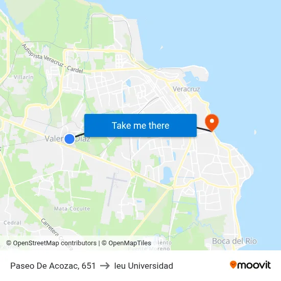 Paseo De Acozac, 651 to Ieu Universidad map